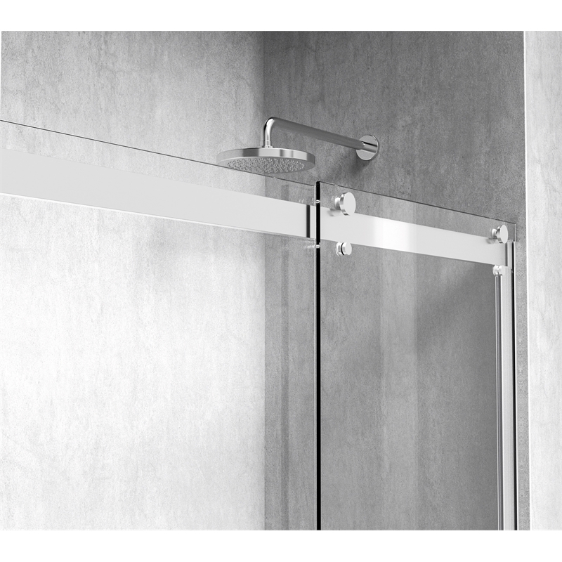 Elegant Kitchen and Bath Ross Frameless Aluminum Tub Door in Chrome