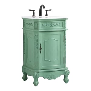 Elegant Kitchen and Bath Danville 21&quot Single Solid Wood Bathroom Vanity in Green