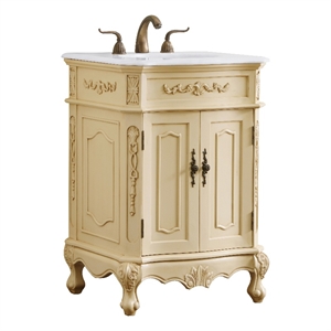 Elegant Kitchen and Bath Danville 24&quot Single Solid Wood Bathroom Vanity in Beige