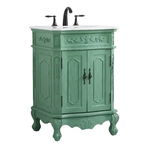 Elegant Kitchen and Bath Danville 24&quot Single Solid Wood Bathroom Vanity in Green