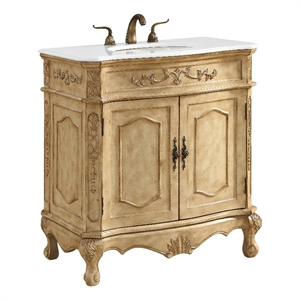 Elegant Kitchen and Bath Danville 32&quot Single Solid Wood Bathroom Vanity in Beige
