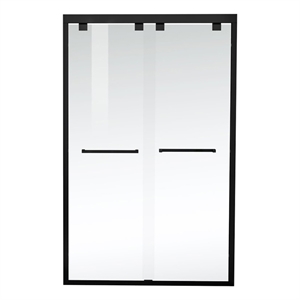 Elegant Kitchen and Bath Warren 48x76&quot Aluminum Shower Door in Black