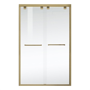 Elegant Kitchen and Bath Warren 48x76&quot Aluminum Shower Door in Gold