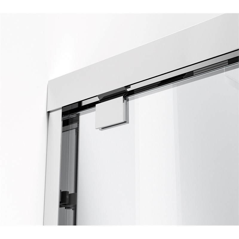 Elegant Kitchen and Bath Warren Semi-frameless Aluminum Shower Door in Chrome