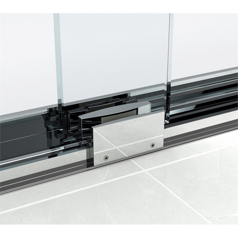 Elegant Kitchen and Bath Warren Semi-frameless Aluminum Shower Door in Chrome