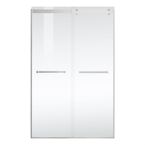 Elegant Kitchen and Bath Hamilton 48x76&quot Frameless Aluminum Shower Door - Chrome