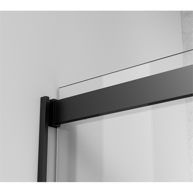 Elegant Kitchen and Bath Hamilton Frameless Aluminum Shower Door in Black