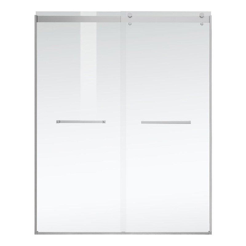 Elegant Kitchen and Bath Hamilton Frameless Aluminum Shower Door in Chrome