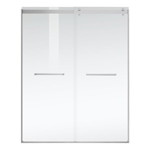 Elegant Kitchen and Bath Hamilton Frameless Aluminum Shower Door in Chrome