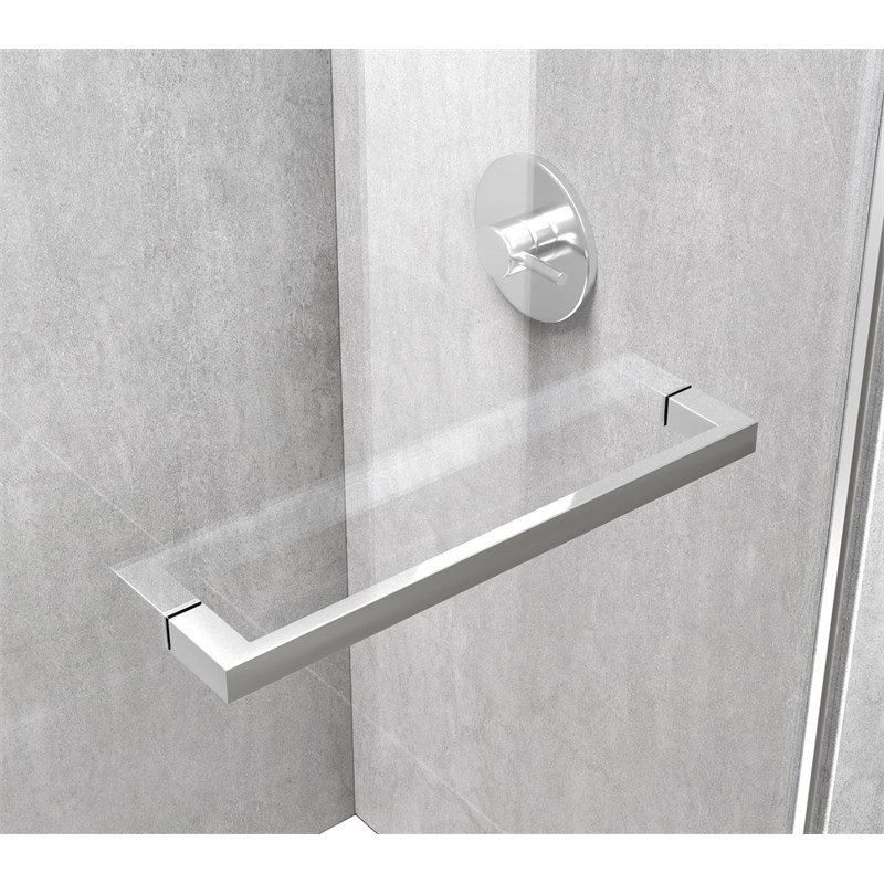 Elegant Kitchen and Bath Hamilton Frameless Aluminum Shower Door in Chrome
