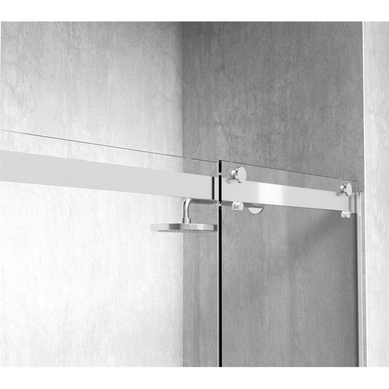 Elegant Kitchen and Bath Hamilton Frameless Aluminum Shower Door in Chrome