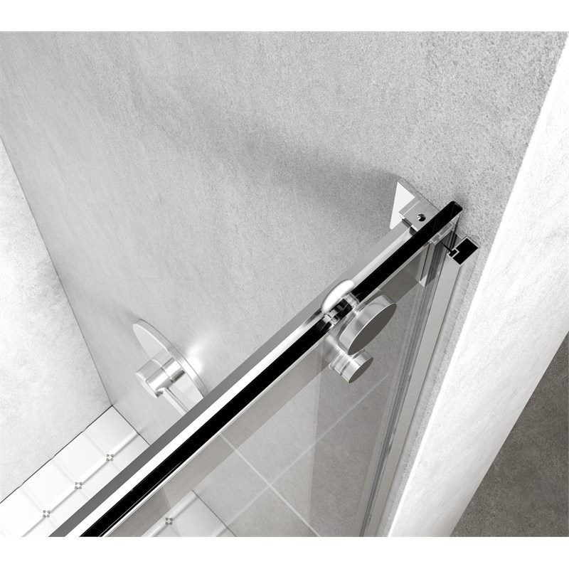 Elegant Kitchen and Bath Hamilton Frameless Aluminum Shower Door in Chrome