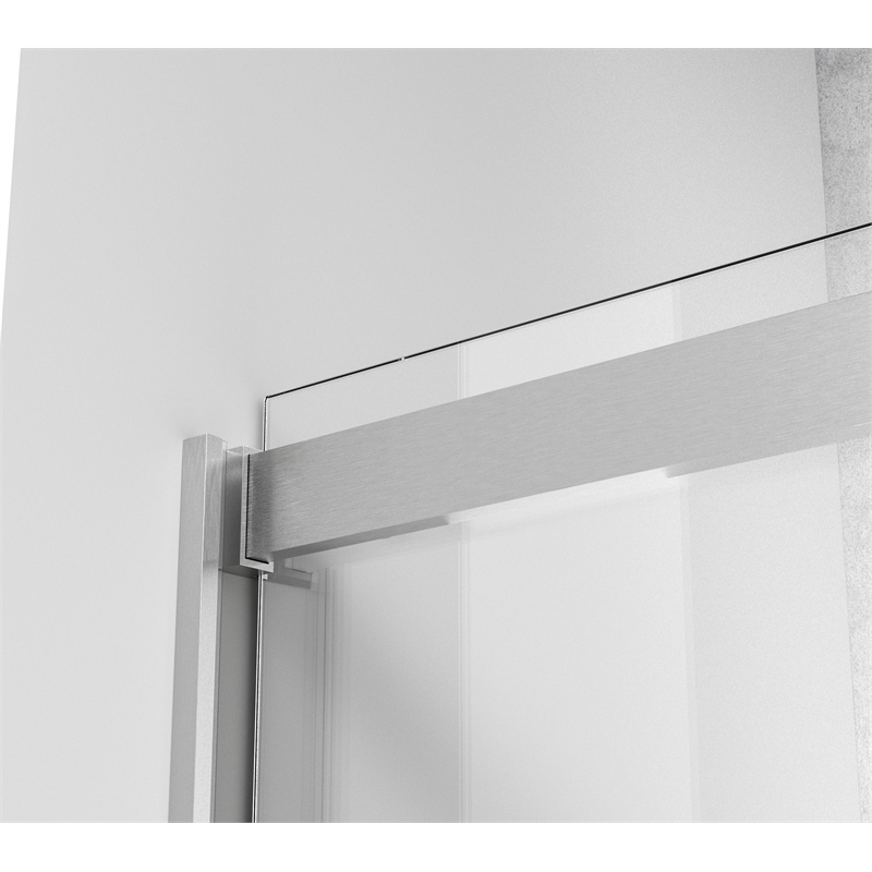 Elegant Kitchen and Bath Hamilton Frameless Aluminum Shower Door in Nickel