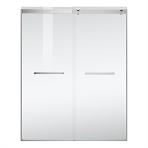 Elegant Kitchen and Bath Hamilton Frameless Aluminum Shower Door in Nickel