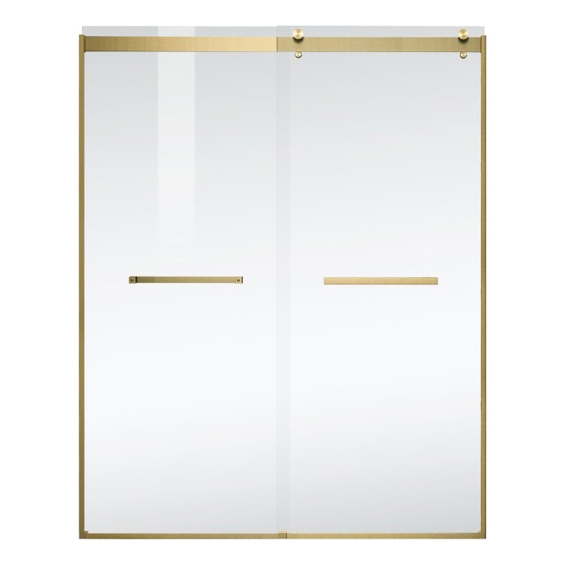 Elegant Kitchen and Bath Hamilton Frameless Aluminum Shower Door in Gold