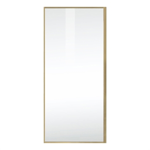 Elegant Kitchen and Bath Melbourne Fixed-framed Aluminum Shower Door in Gold