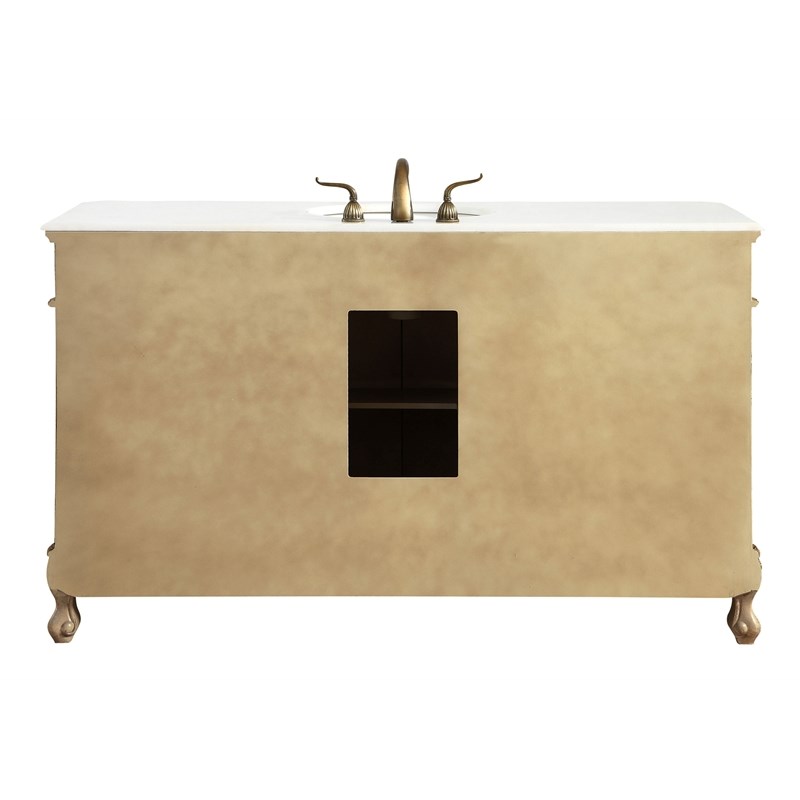 Elegant Kitchen and Bath Danville Solid Wood Bathroom Vanity in Light Beige