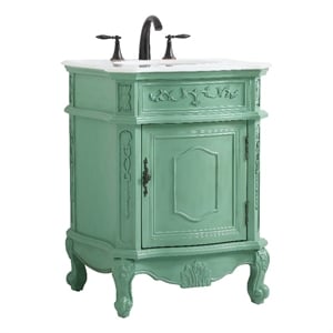 Elegant Kitchen and Bath Berkshire Single Solid Wood Bathroom Vanity in Green