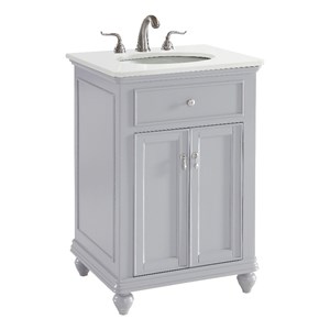 Elegant Kitchen and Bath Otto 24&quot Single Solid Wood Bathroom Vanity in Gray