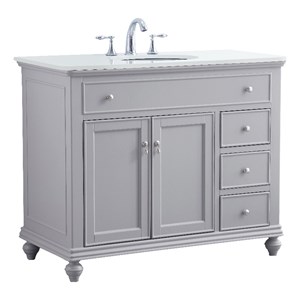 Elegant Kitchen and Bath Otto 42&quot Single Solid Wood Bathroom Vanity in Gray