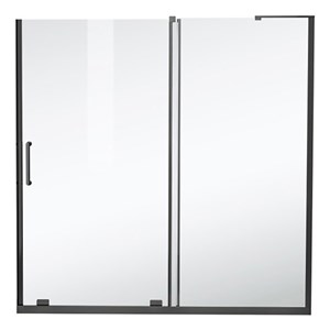 Elegant Kitchen and Bath Devon Frameless Aluminum Tub Door in Black