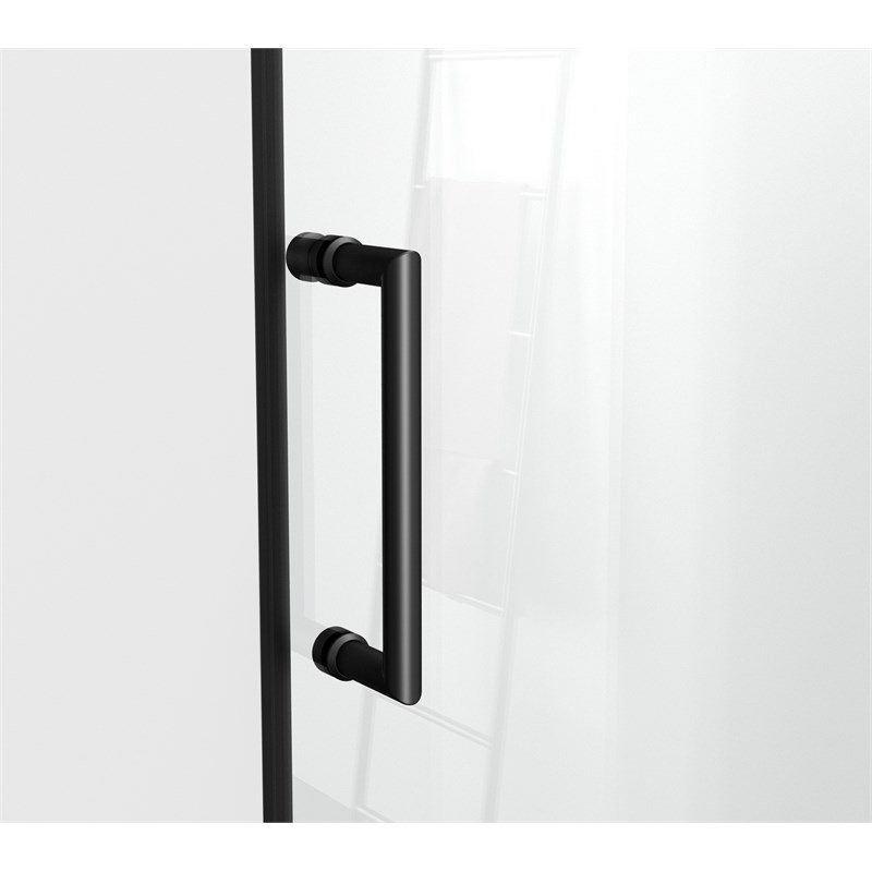 Elegant Kitchen and Bath Devon Frameless Aluminum Tub Door in Black