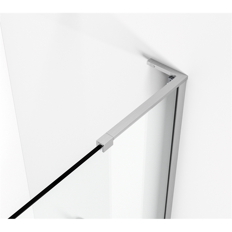 Elegant Kitchen and Bath Devon Frameless Aluminum Tub Door in Nickel