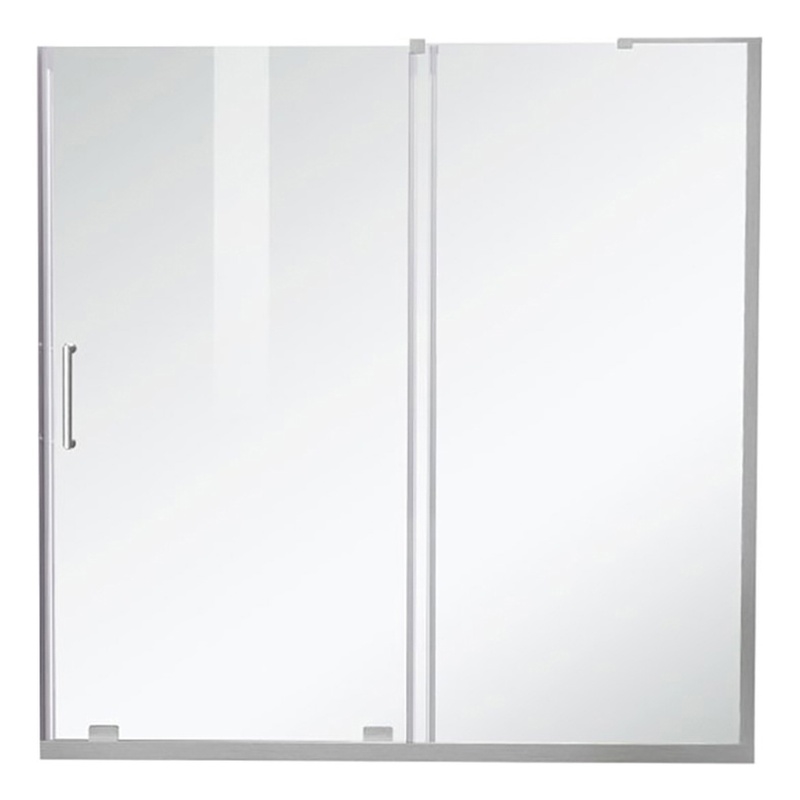 Elegant Kitchen and Bath Devon Frameless Aluminum Tub Door in Nickel