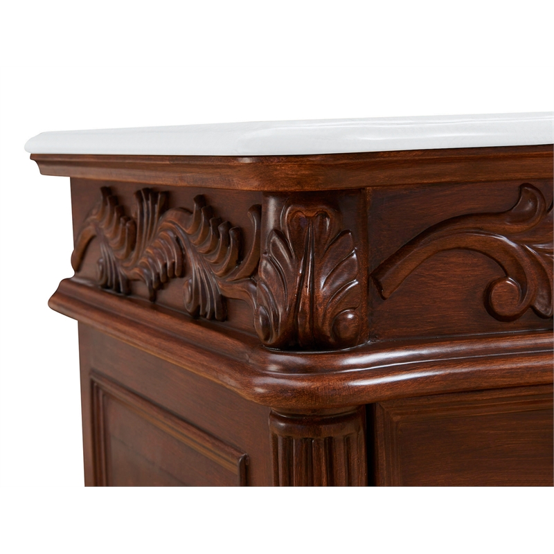 Elegant Kitchen and Bath Bordeaux Single Solid Wood Bathroom Vanity in Brown