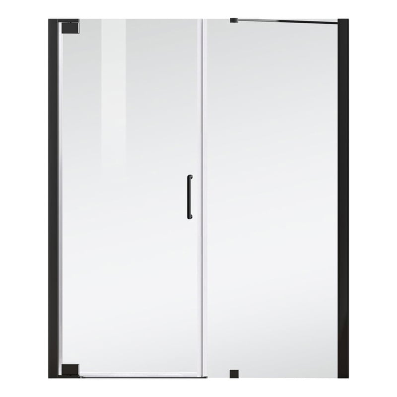 Elegant Kitchen and Bath Carson Semi-frameless Aluminum Shower Door in Black