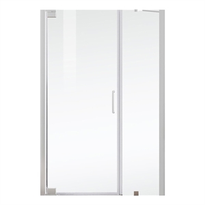 Elegant Kitchen and Bath Carson Semi-frameless Aluminum Shower Door in Chrome
