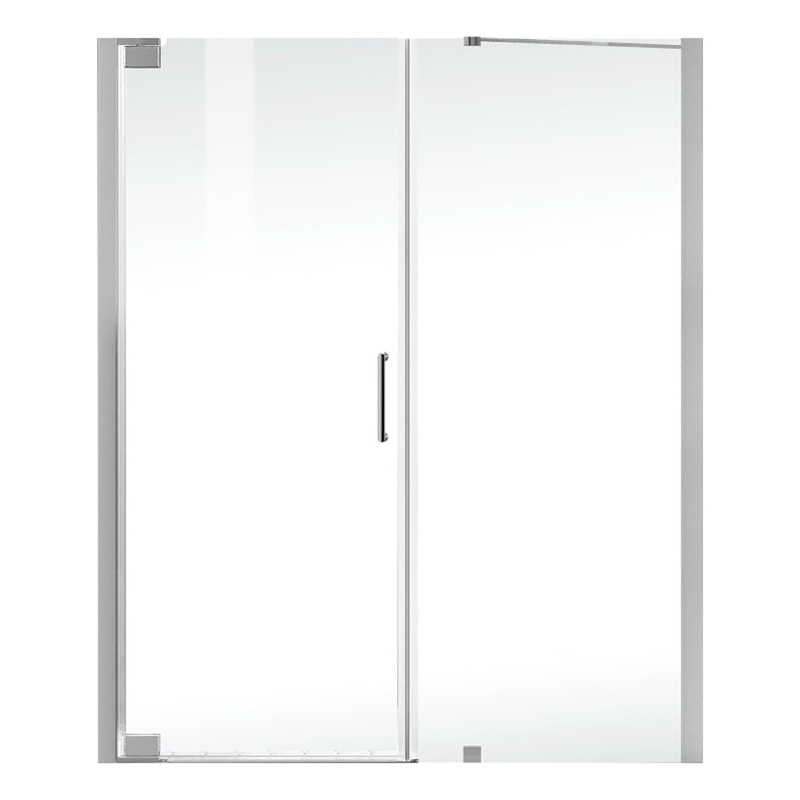 Elegant Kitchen and Bath Carson Semi-frameless Aluminum Shower Door in Nickel