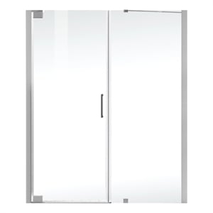 Elegant Kitchen and Bath Carson Semi-frameless Aluminum Shower Door in Nickel