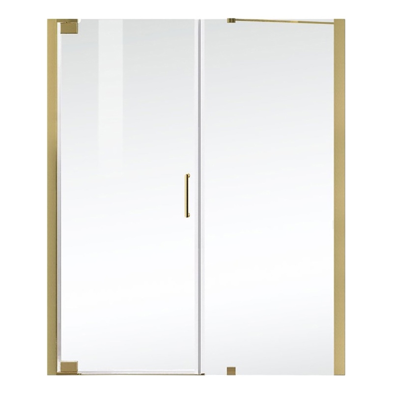 Elegant Kitchen and Bath Carson Semi-frameless Aluminum Shower Door in Gold