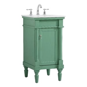 Elegant Kitchen and Bath Lexington Single Solid Wood Bathroom Vanity in Green