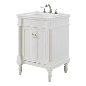 Elegant Kitchen and Bath Lexington 24&quot Solid Wood Bathroom Vanity in White