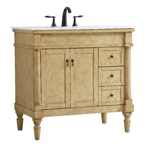 Elegant Kitchen and Bath Lexington Single Solid Wood Bathroom Vanity in Bronze