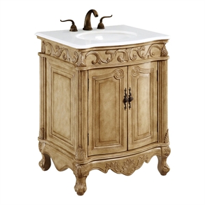 Elegant Kitchen and Bath Danville 27&quot Single Solid Wood Bathroom Vanity in Beige