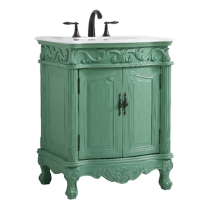 Elegant Kitchen and Bath Danville 27&quot Solid Wood Bathroom Vanity in Mint Green