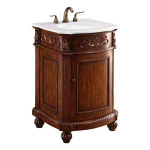 Elegant Kitchen and Bath Danville 24&quot Single Solid Wood Bathroom Vanity in Brown