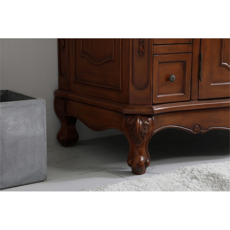 Elegant Kitchen and Bath Danville Single Solid Wood Bathroom Vanity in Brown
