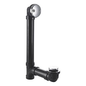 Elegant Kitchen and Bath 2&quot Stainless Steel Bathtub Drain in Chrome/Black