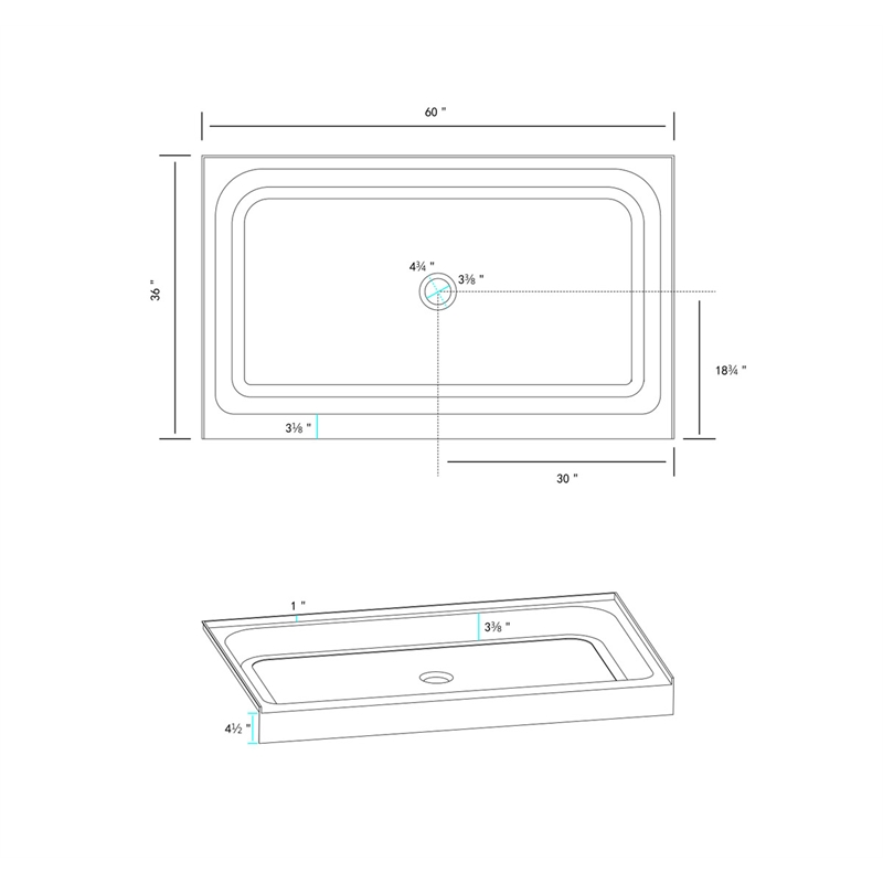 Elegant Kitchen and Bath Laredo 60x36