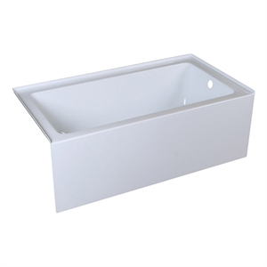 Elegant Kitchen and Bath Niklaus 32&quot x 60&quot Right Drain Resin Bathtub in White