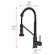 Elegant Kitchen and Bath Yara Brass Kitchen Faucet in Matte Black