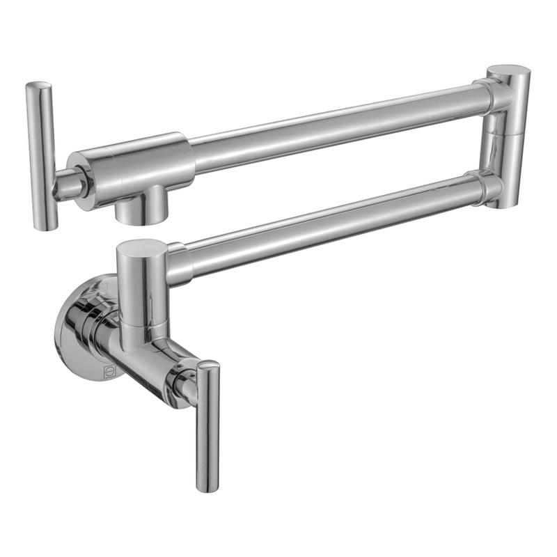 Elegant Kitchen and Bath Gabriel Brass Wall Mounted Pot Filler Faucet in Nickel