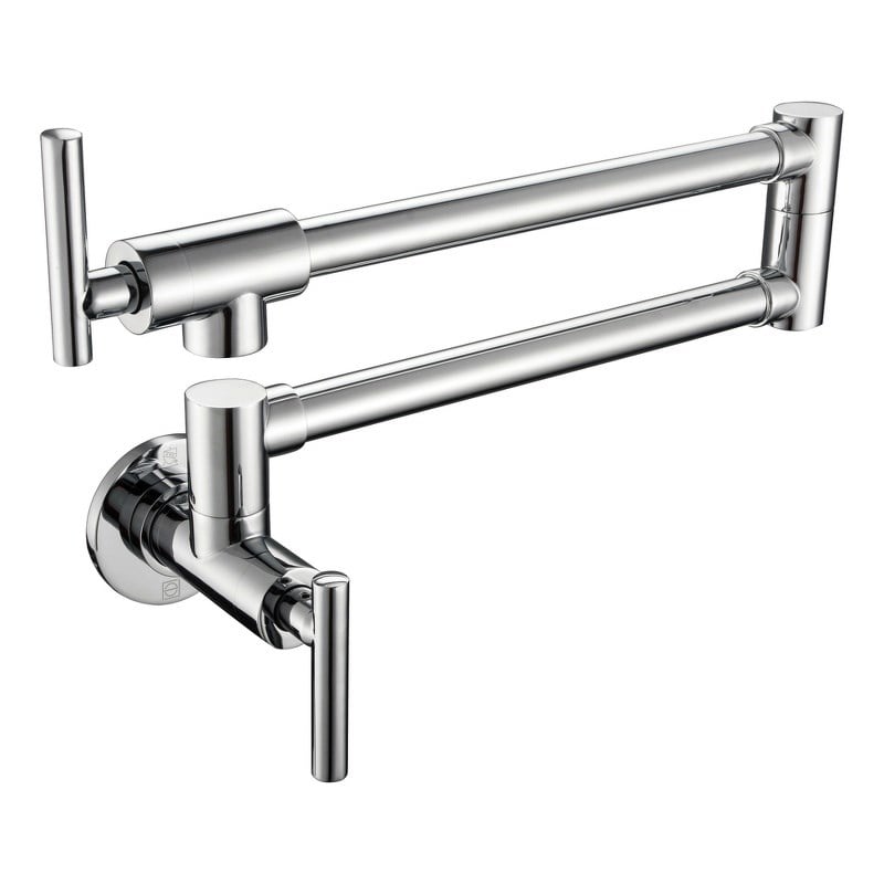 Elegant Kitchen and Bath Gabriel Brass Wall Mounted Pot Filler Faucet in Chrome