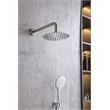 Elegant Kitchen and Bath George Brass Shower Faucet System in Brushed Nickel