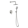 Elegant Kitchen and Bath George Brass Shower Faucet System in Brushed Nickel