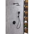 Elegant Kitchen and Bath George Brass Shower Faucet System in Matte Black
